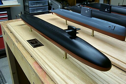 Finished 1/300 scale ohio class submarine kit